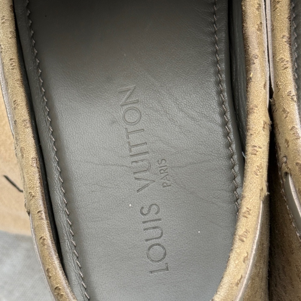 Louis Vuitton Light Sage Green Leather Loafers for Men - Picture 4 of 8